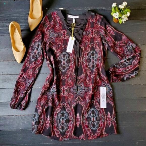 NWT Bcbgeneration Paisley Tunic Blouse - Picture 1 of 8